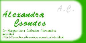 alexandra csondes business card