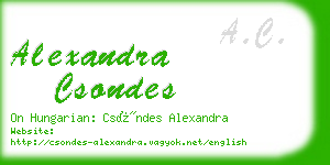 alexandra csondes business card